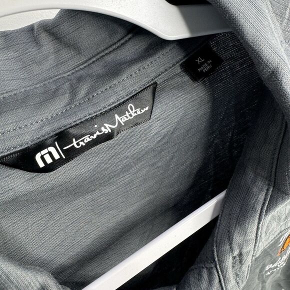 Travis Mathew Men's XL Gray Polo Shirt Short Sleeve Tito's Vodka Austin TX - Picture 4 of 4